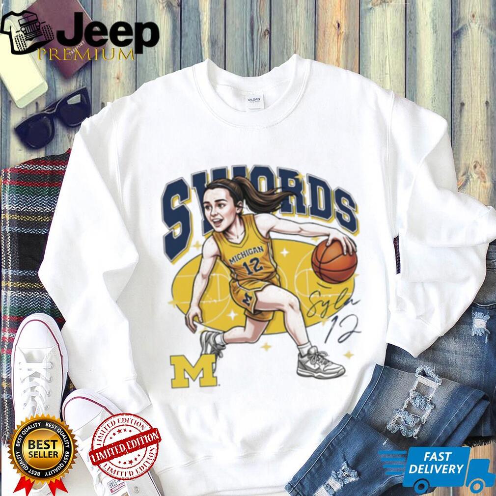 Syla Swords Michigan Women’s Basketball Graphic T Shirt