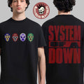 System Of A Down CDMX Mexico 2026 Pop Up Shop Merch Tee At Estadio GNP Seguros On 27 And 28 May 2026 Lucha Libre Maskes T-Shirt