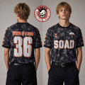 System Of A Down EU And UK 2026 Tour Merch Toxicity Black Camo Football Jersey