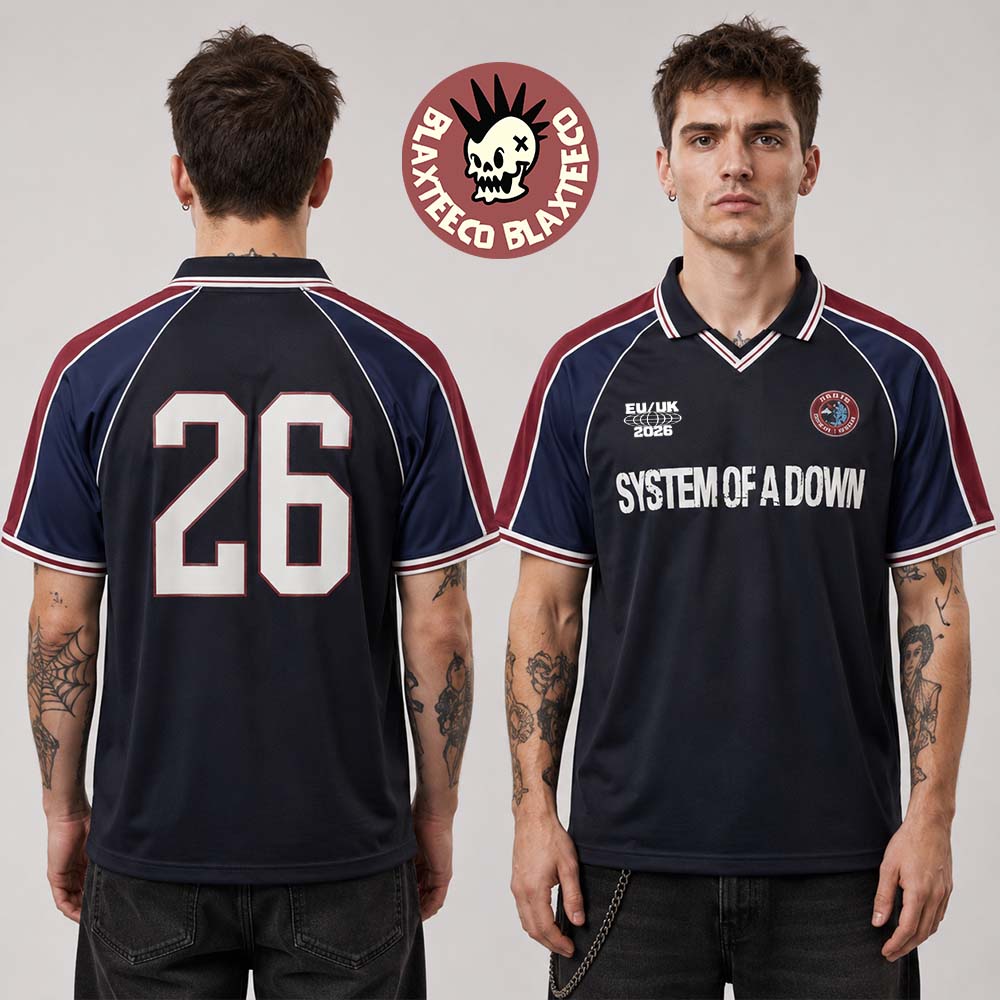 System Of A Down SOAD Paris France 2026 Specific Merch Polo Jersey At Stade De France On July 2 And 4 2026 Football Jersey