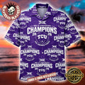 TCU Horned Frogs Women’s Basketball 2026 Big 12 Conference Champions Locker Room Purple Hawaiian Shirt