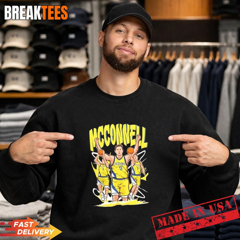 TJ McConnell Indiana Pacers Basketball Cartoon graphic Shirt