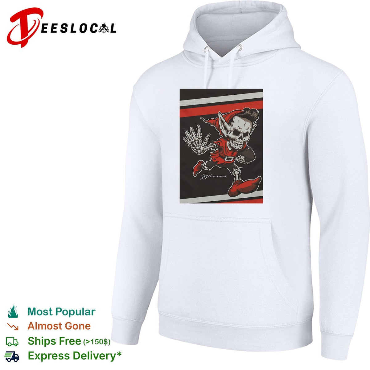 Tampa Bay Buccaneers skeleton pirate mascot running vintage art shirt