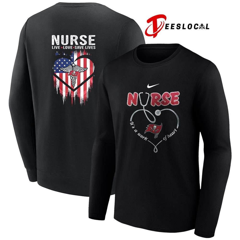 Tampa Bay Buccaneers x Army nurse it’s a work of heart shirt