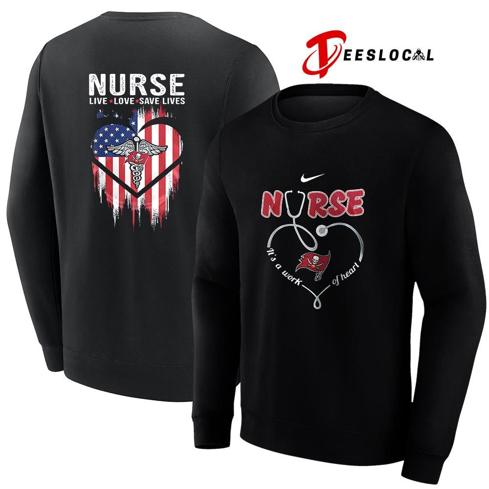 Tampa Bay Buccaneers x Army nurse it’s a work of heart shirt