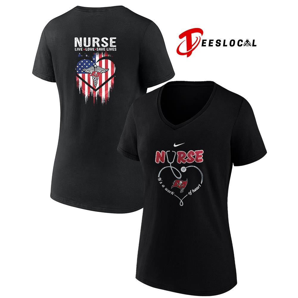 Tampa Bay Buccaneers x Army nurse it’s a work of heart shirt
