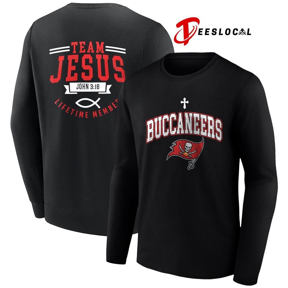 Tampa Bay Buccaneers x team Jesus lifetime member John 3 16 logo shirt
