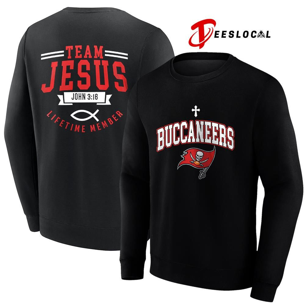 Tampa Bay Buccaneers x team Jesus lifetime member John 3 16 logo shirt