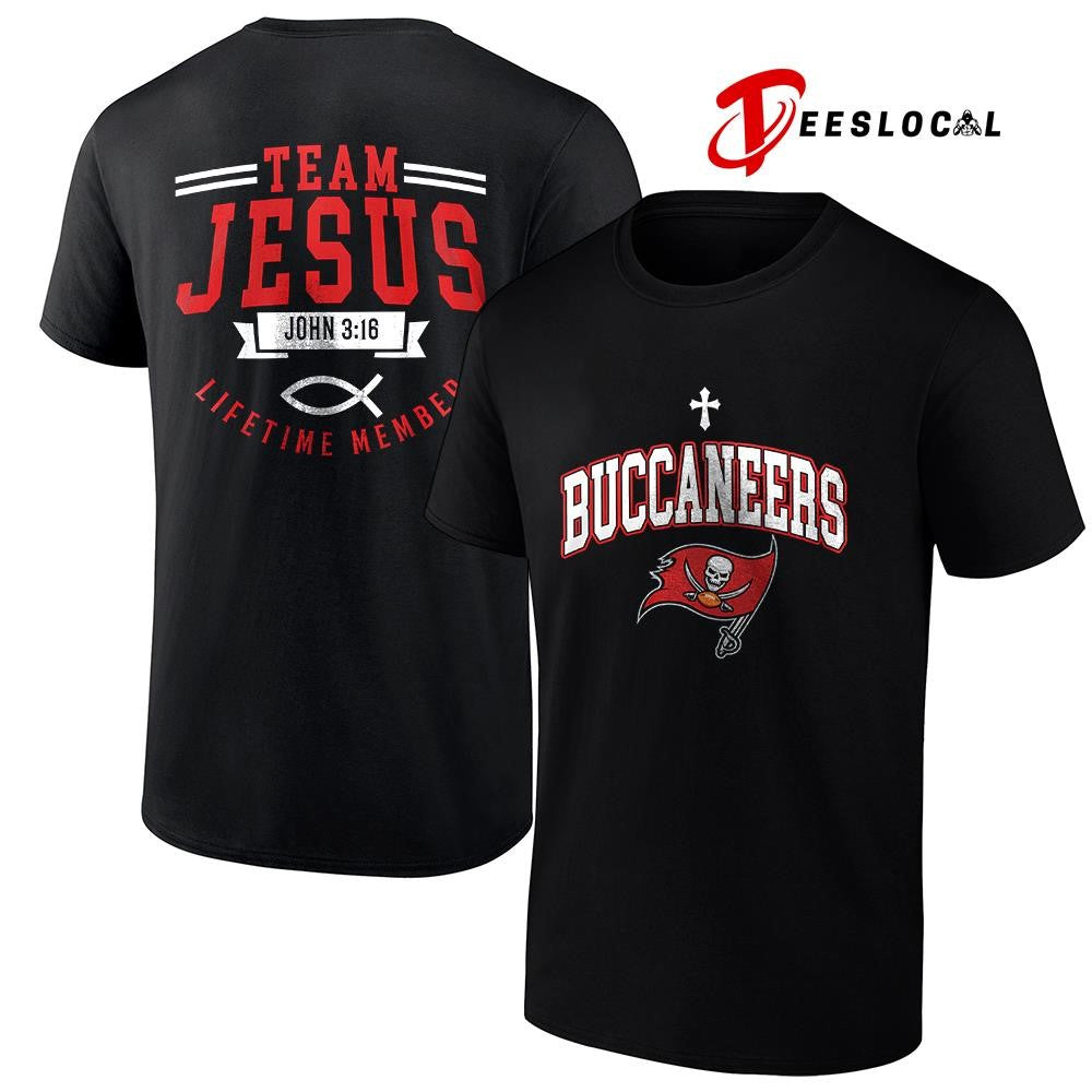 Tampa Bay Buccaneers x team Jesus lifetime member John 3 16 logo shirt