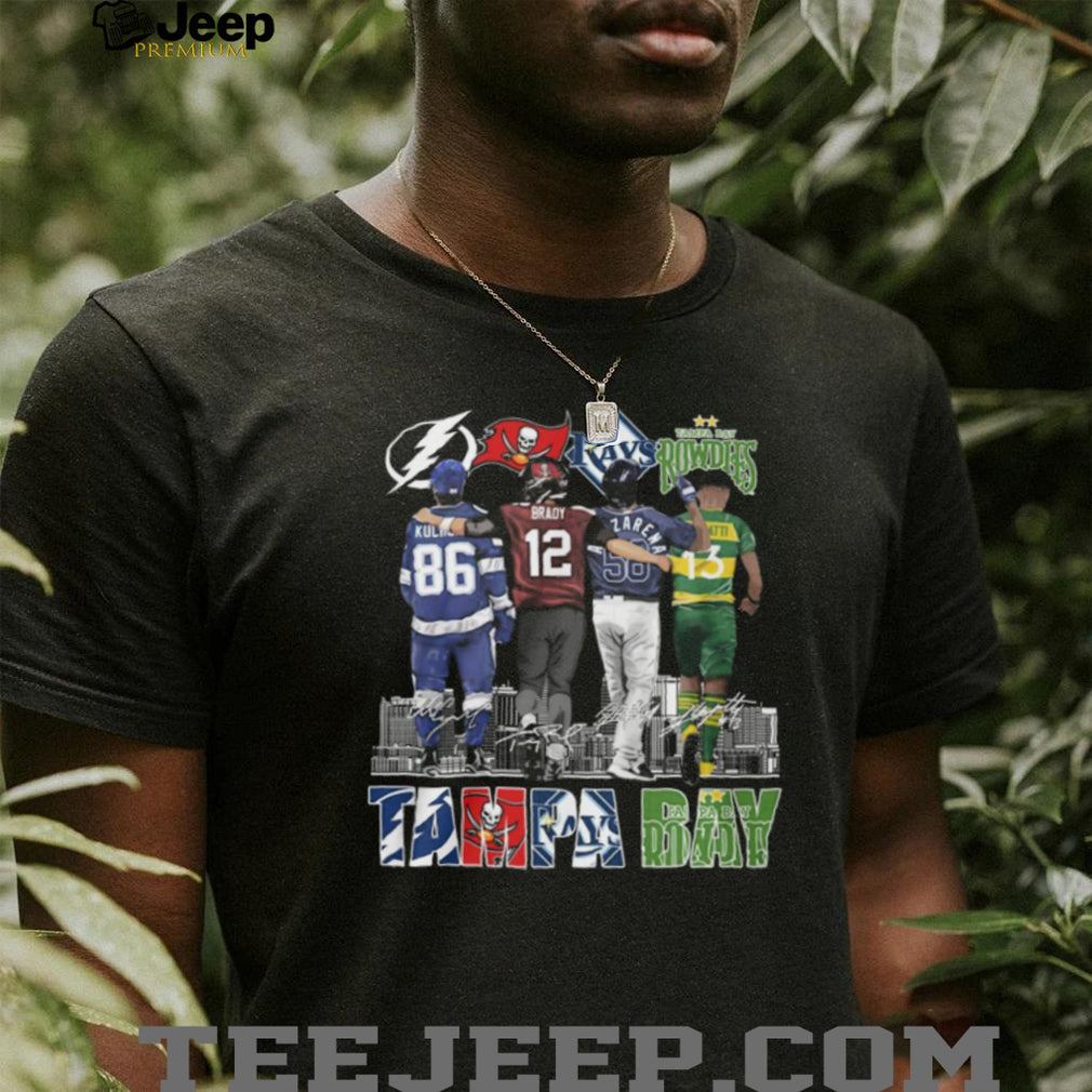 Tampa Bay Four Teams One City Champions T Shirt Rowdies Rays Bucs Lightning Signature T Shirt