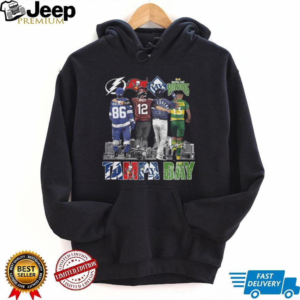 Tampa Bay Four Teams One City Champions T Shirt Rowdies Rays Bucs Lightning Signature T Shirt