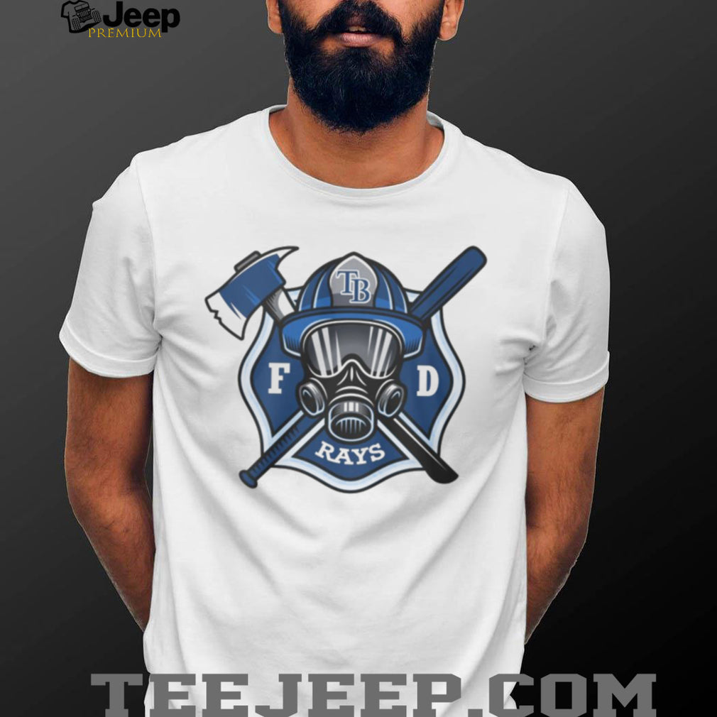 Tampa Bay Rays Firefighter FD First Responder Baseball Fans Vintage Men Women White T Shirt