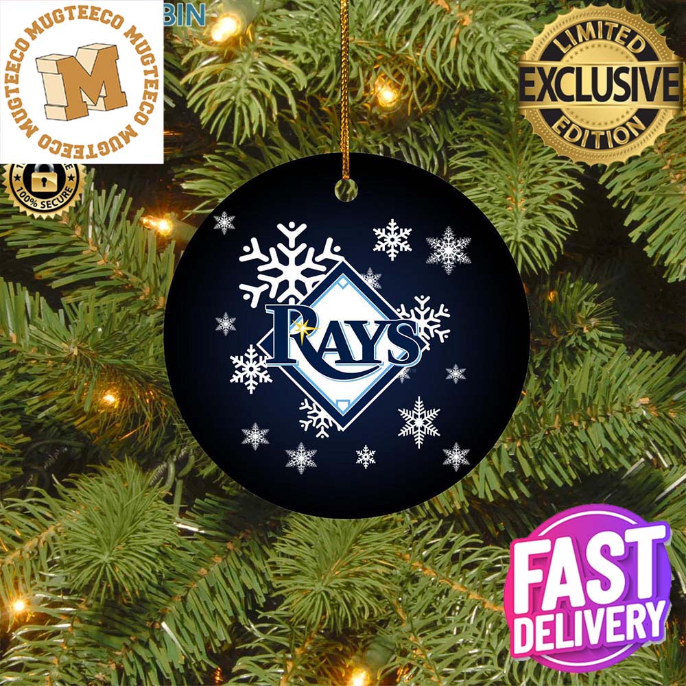 Tampa Bay Rays MLB Merry Xmas Custom Name Tree Decorations Ornament