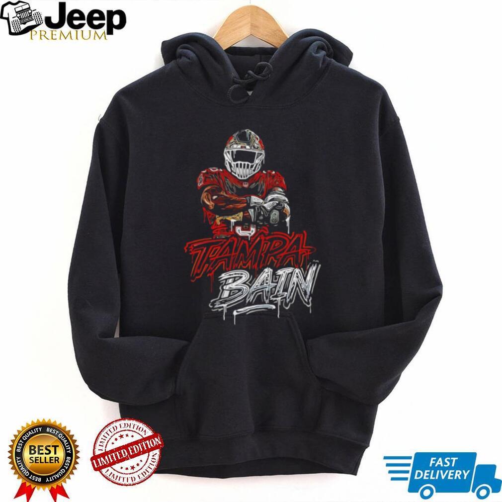 Tampa Football Bain Helmet Red White Graffiti Style Athlete T Shirt