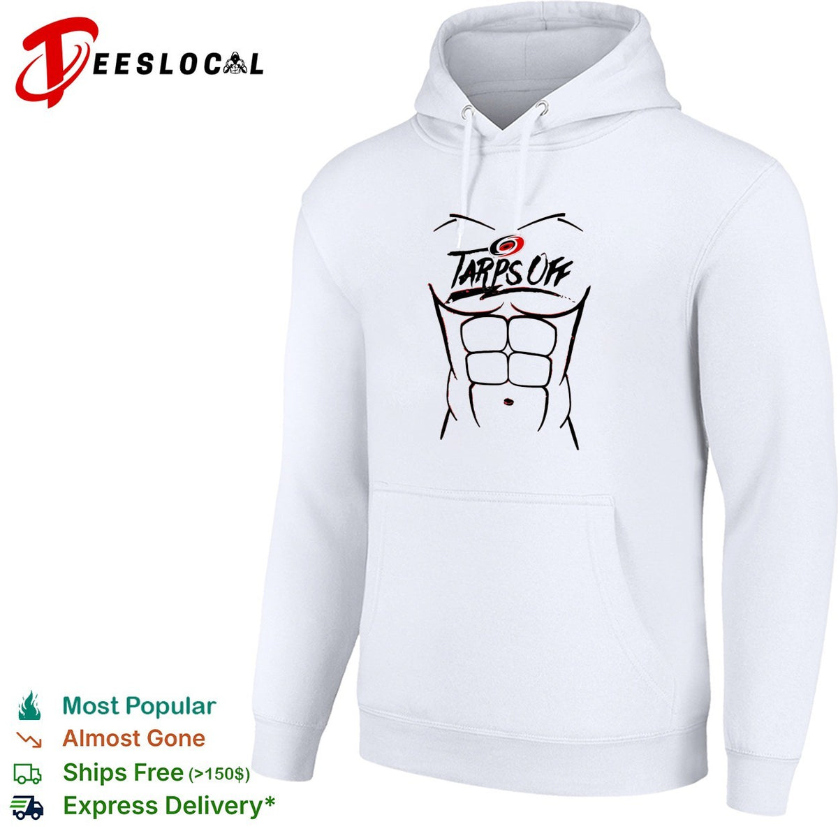 Tarps Off Carolina Hurricanes NHL Hockey Six Pack Abs Humor Fitness Novelty shirt