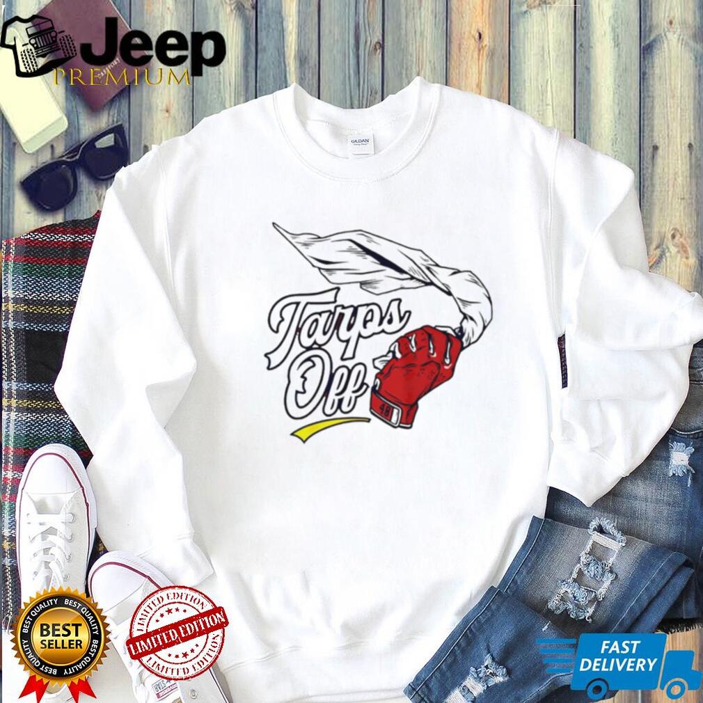 Tarps Off Red Baseball Glove Sports Celebration T Shirt