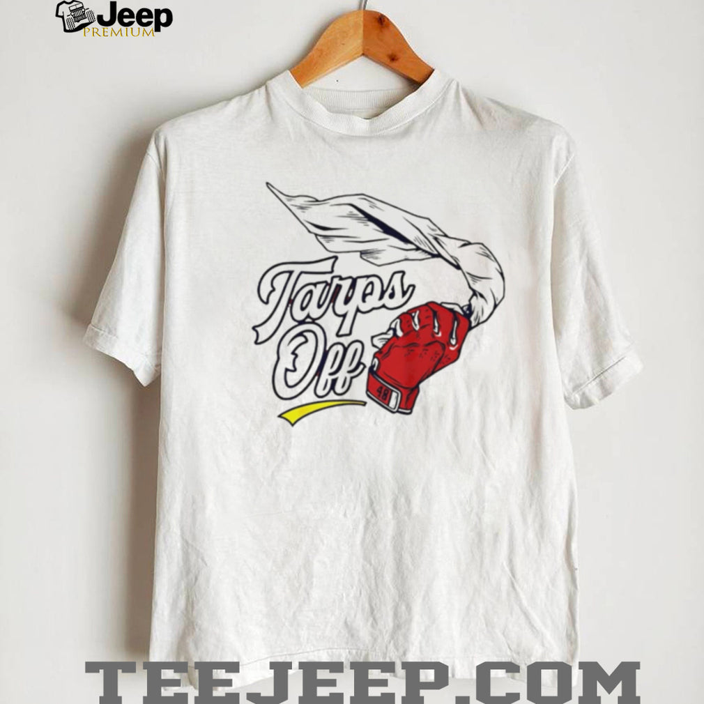 Tarps Off Red Baseball Glove Sports Celebration T Shirt