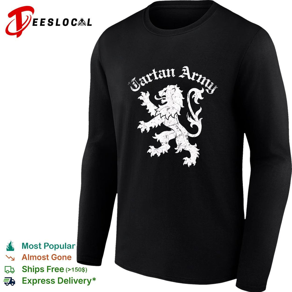 Tartan Army Scotland lion crest badge shirt