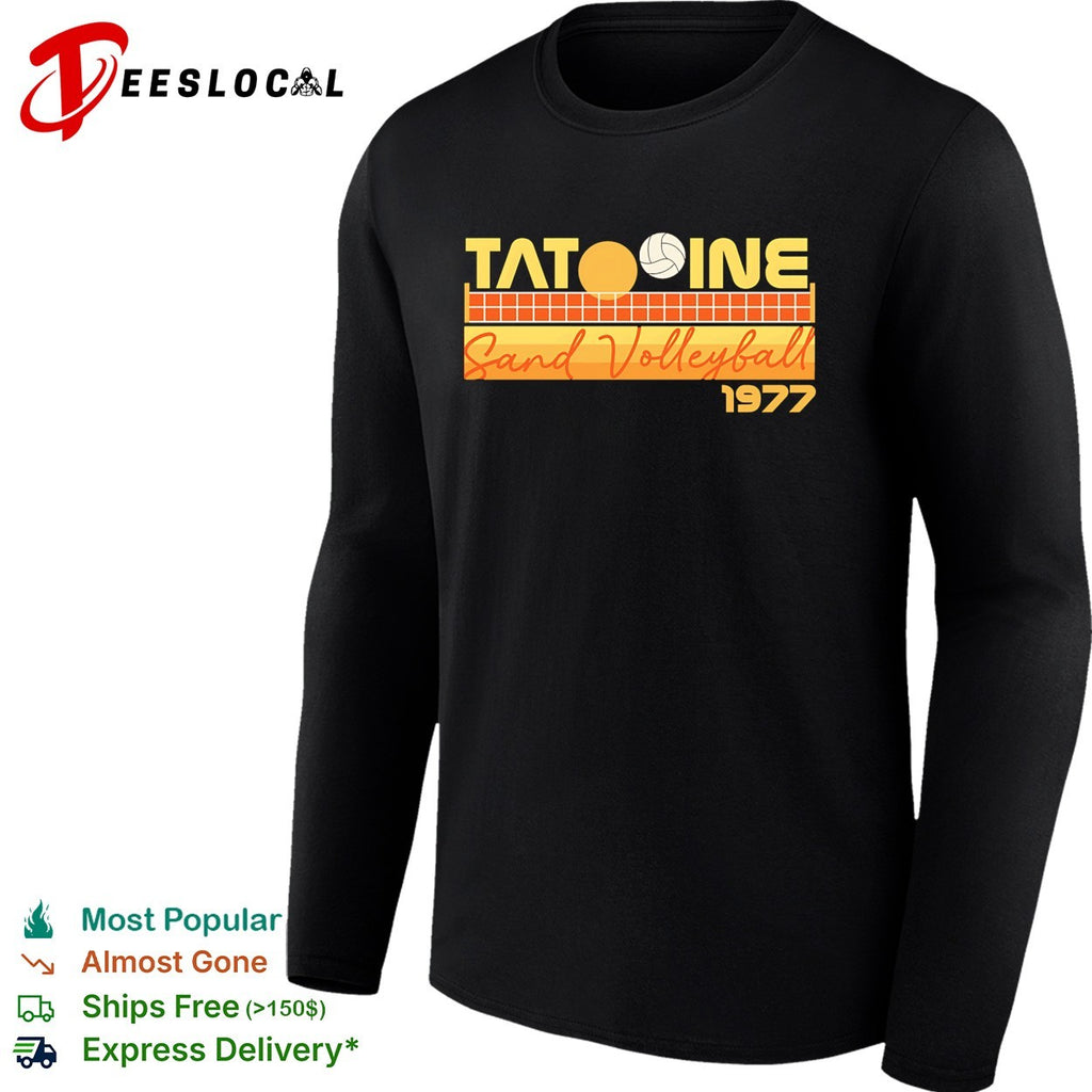 Tatooine sand volleyball 1977 desert planet sport parody retro shirt