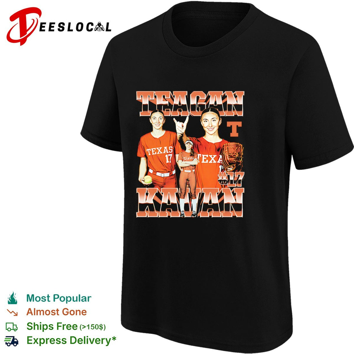 Teagan Kavan Texas Longhorns Softball NCAA 17 shirt