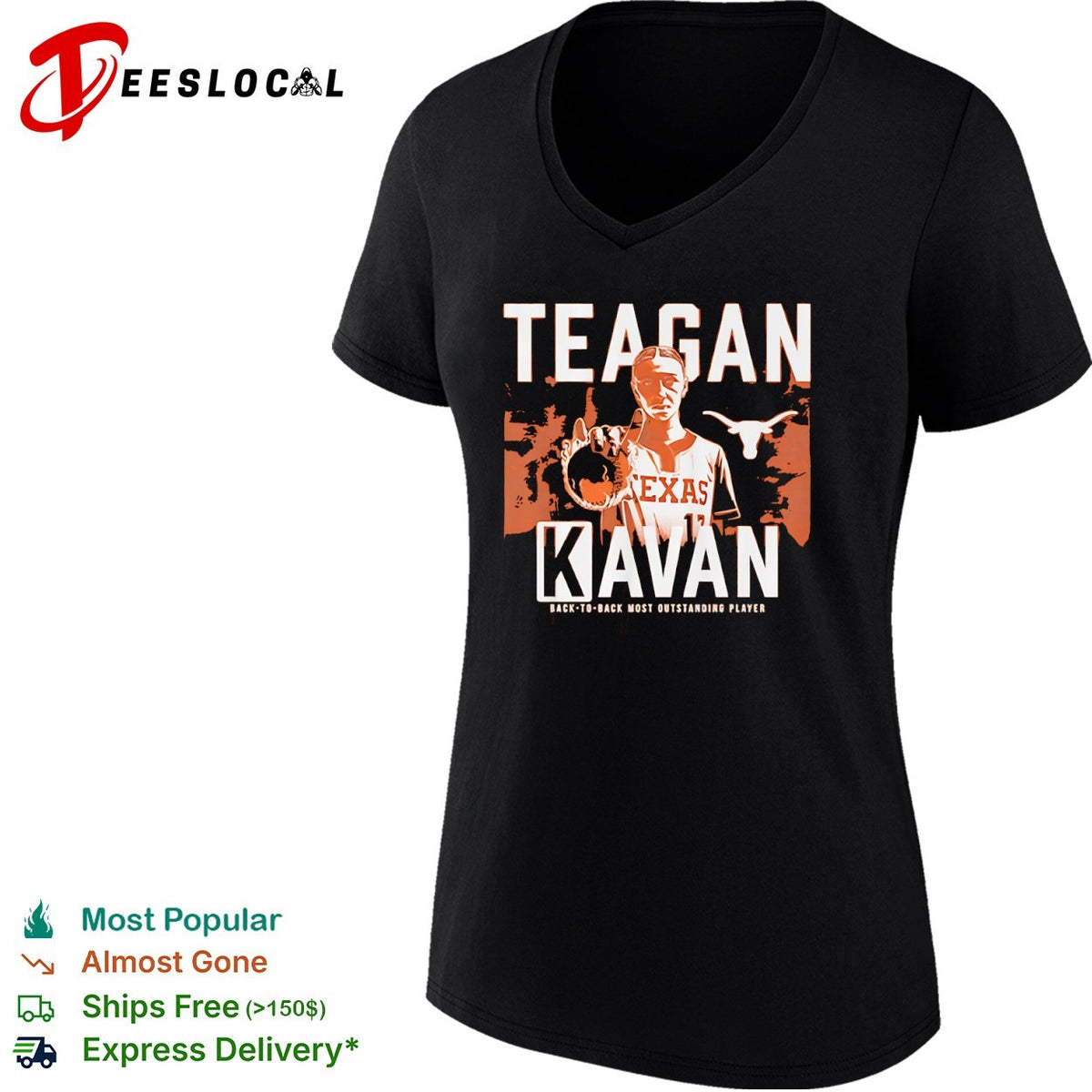 Teagan Kavan Texas Longhorns back to back most outstanding player softball shirt