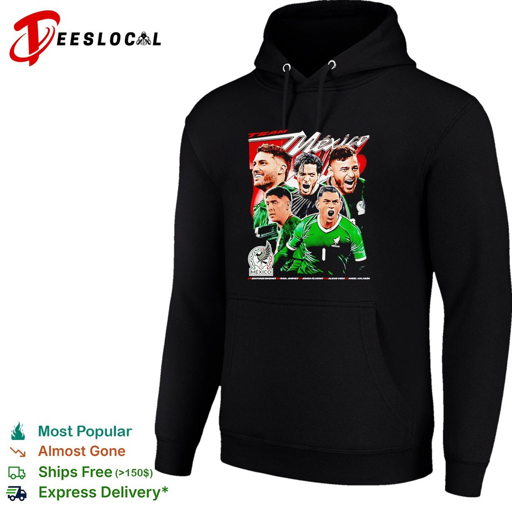 Team Mexico soccer national players graphic bold shirt