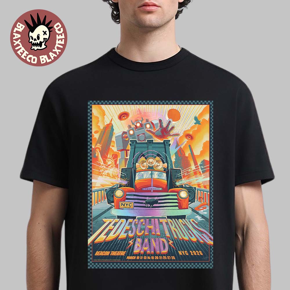 Tedeschi Trucks Band New York 2026 Tour Poster At Beacon Theatre On March 2026 T-Shirt