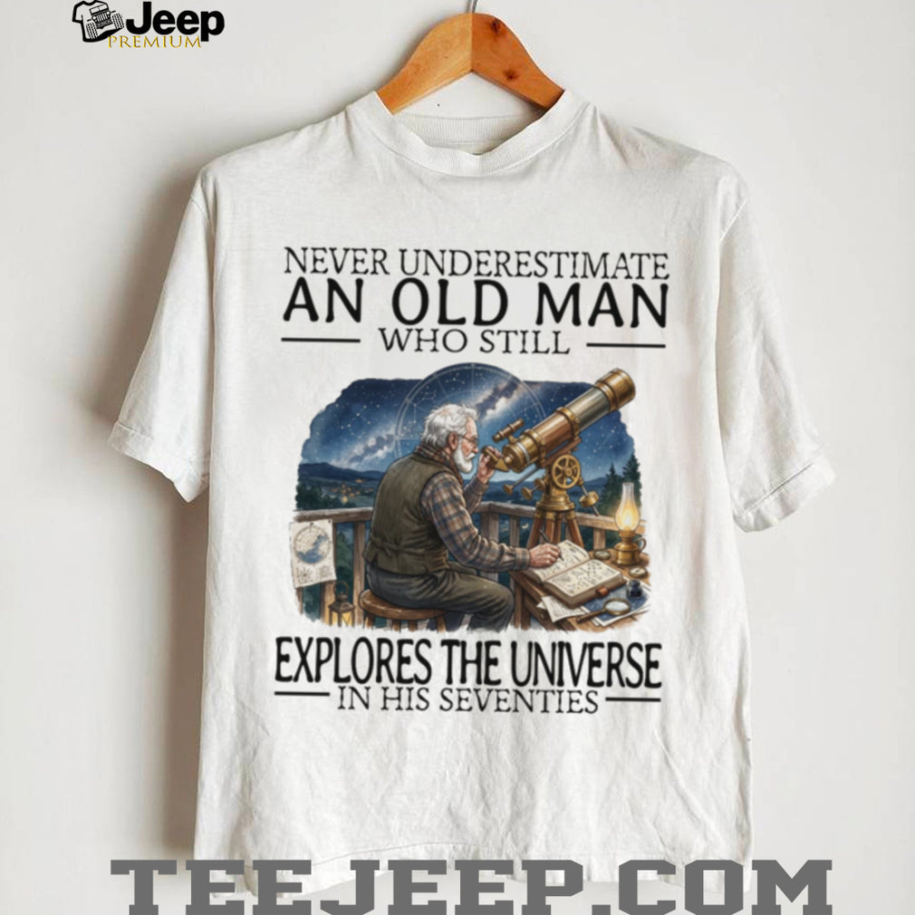 Telescope Space Explorer Old Man Astronomy Hobby Shirt