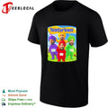 Teleturbans colorful turban parody characters group illustration graphic shirt