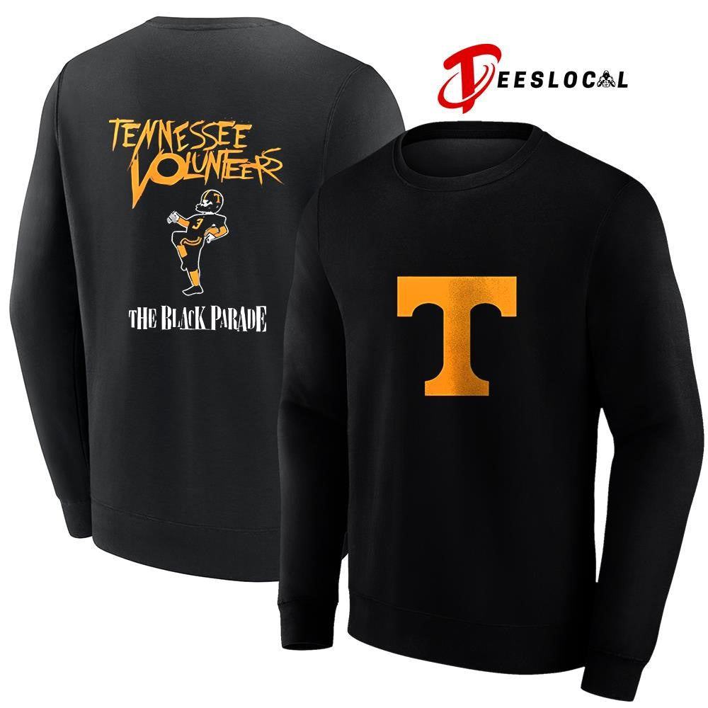 Tennessee Vols x My Chemical Romance the Black Parade dark mode logo shirt
