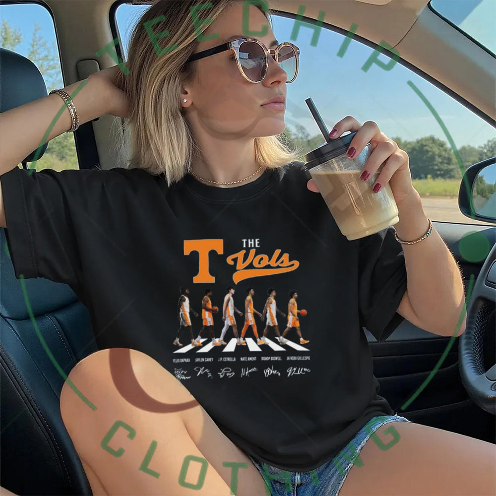 Tennessee VolunT shirtrs “The Vols” Basketball Abbey Road Signature T Shirt