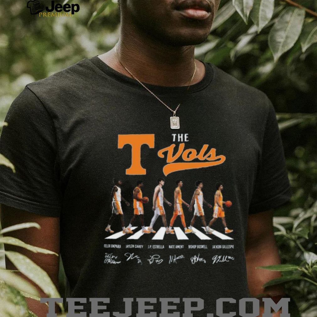 Tennessee VolunT shirtrs “The Vols” Basketball Abbey Road Signature T Shirt
