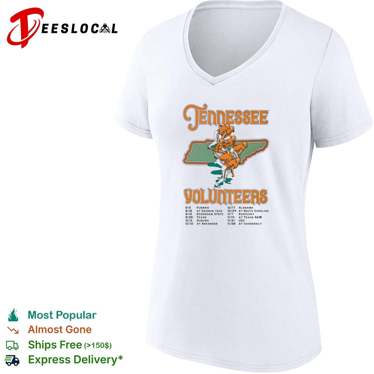 Tennessee Volunteers 2020 Schedule Furman Georgia Tech Kennesaw State Texas shirt