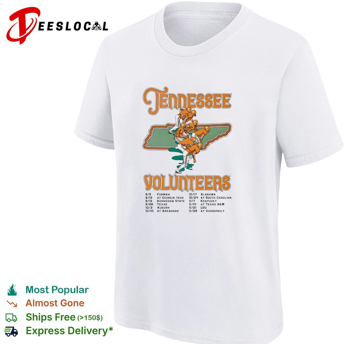 Tennessee Volunteers 2020 Schedule Furman Georgia Tech Kennesaw State Texas shirt