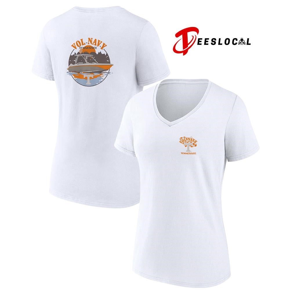 Tennessee Volunteers hyper local navy boat football graphic shirt