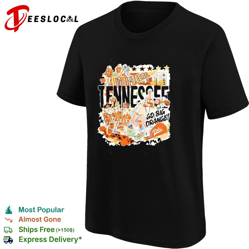 Tennessee go big orange football collage shirt