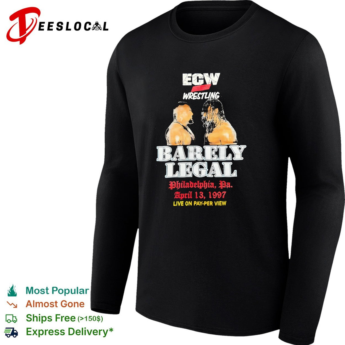 Terry Funk vs Sabu ECW Barely Legal April 13 1997 Philadelphia Pa shirt