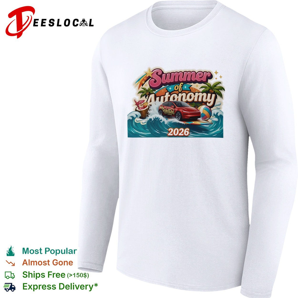 Tesla Robotaxi summer of autonomy surfing car 2026 shirt