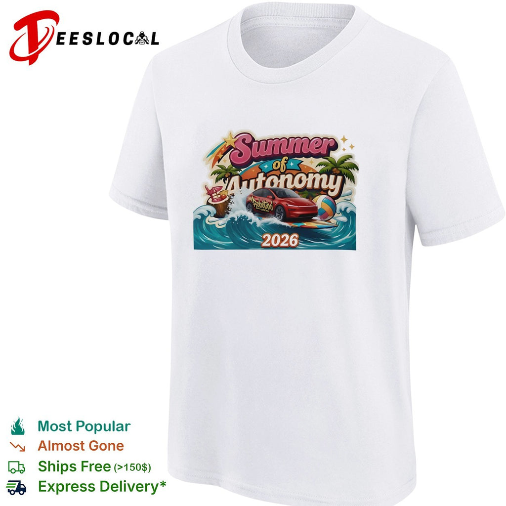 Tesla Robotaxi summer of autonomy surfing car 2026 shirt