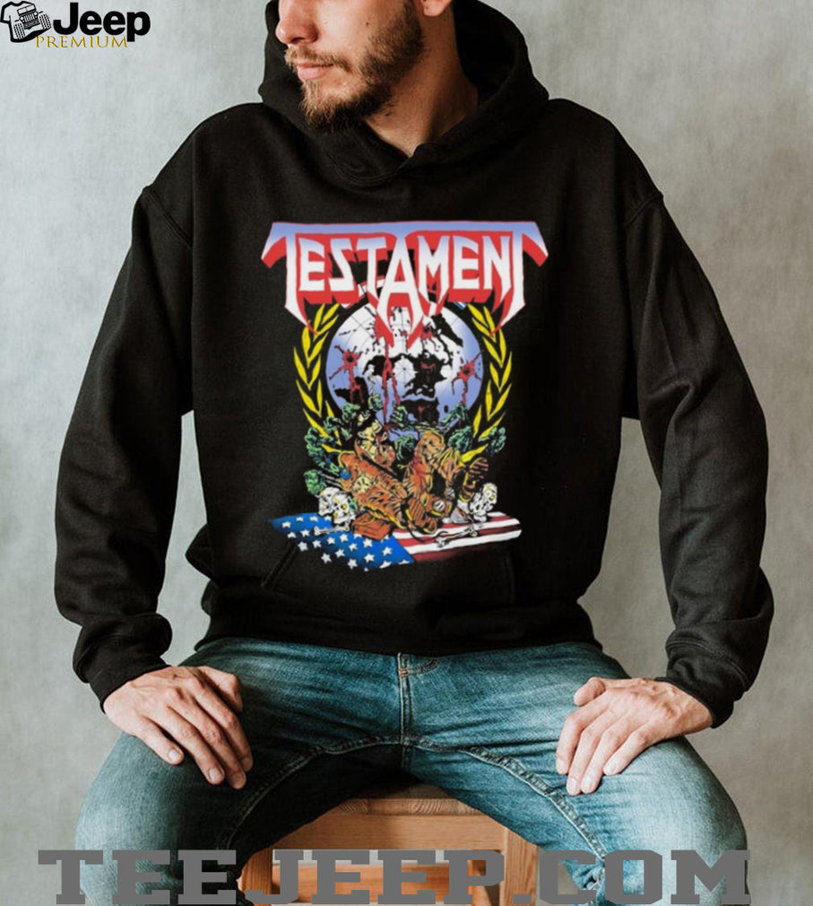 Testament Band New Order World Map Thrash Metal T Shirt