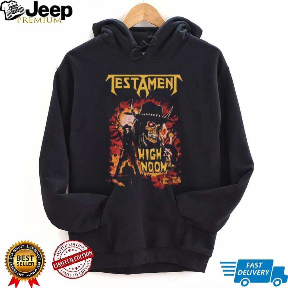Testament High Noon Cowboy Skeleton Metal Band Graphic T Shirt