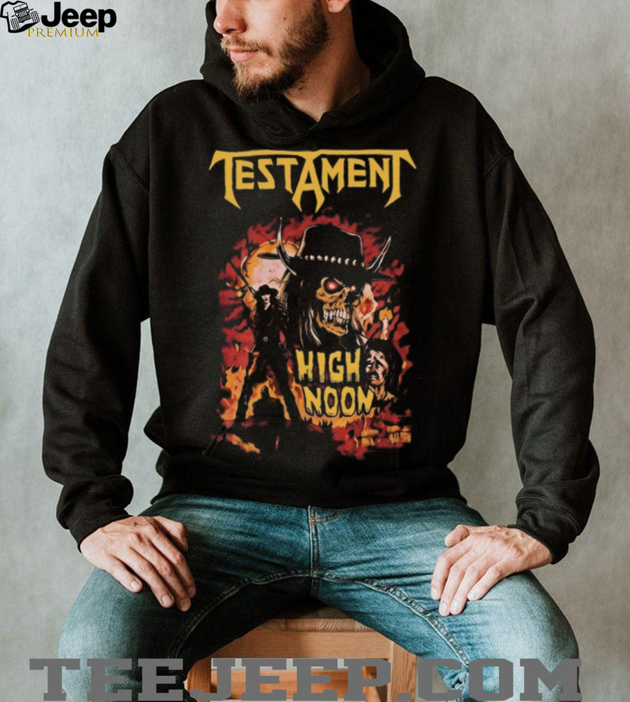 Testament High Noon Cowboy Skeleton Metal Band Graphic T Shirt