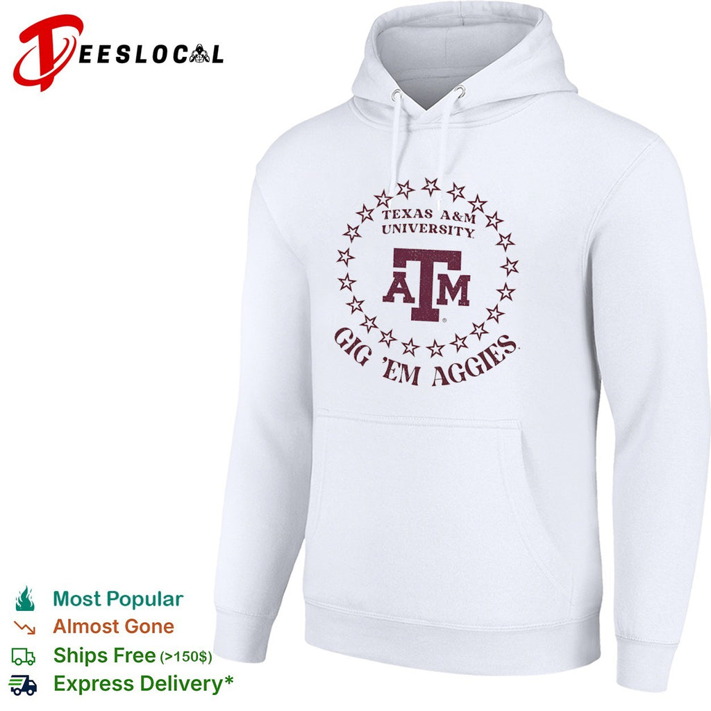 Texas A&M University Gig Em Aggies Texas A&M University Logo Ring of Stars shirt