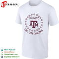 Texas A&M University Gig Em Aggies Texas A&M University Logo Ring of Stars shirt