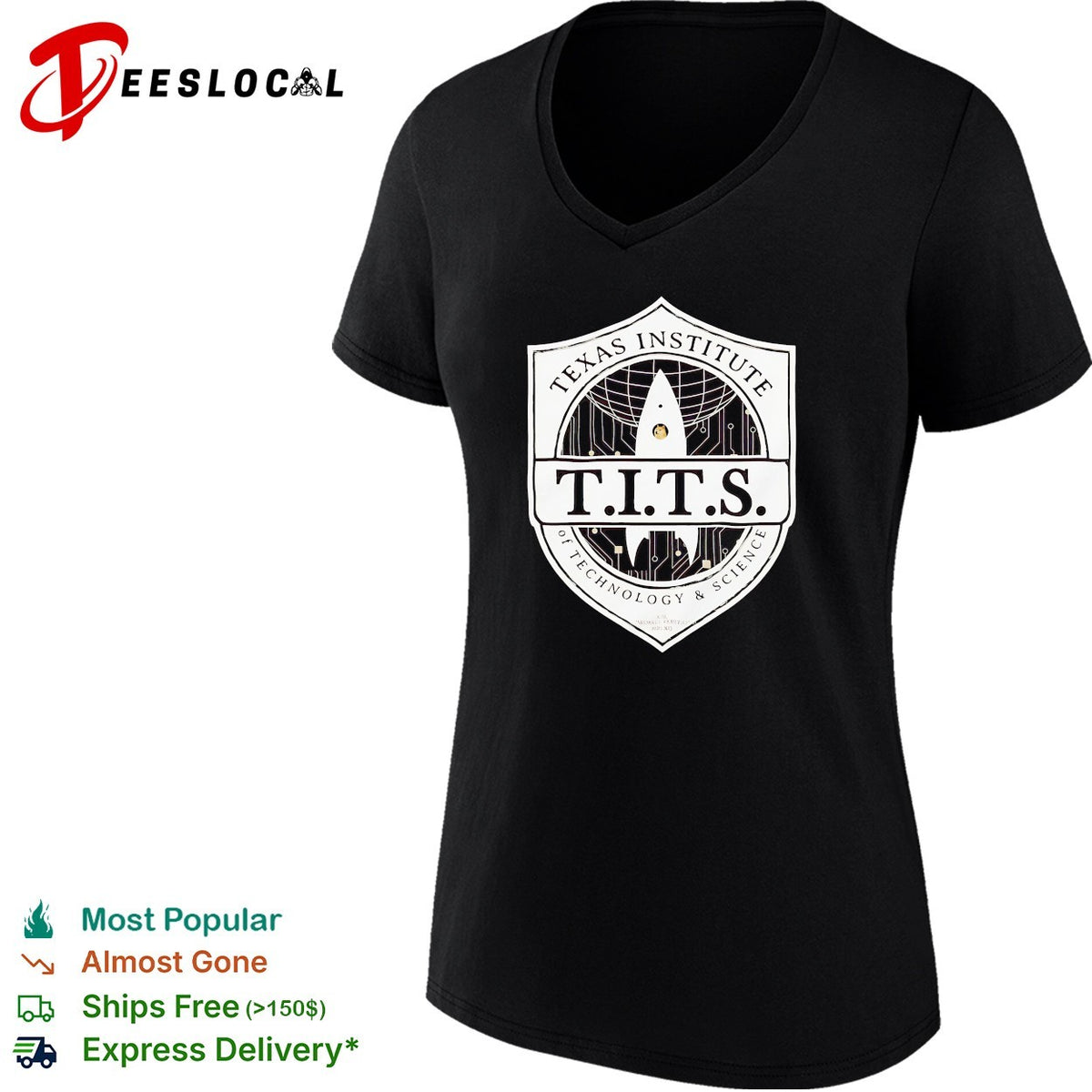 Texas Institute of Technology and Science TITS Rocket Doge Meme Space Parody shirt