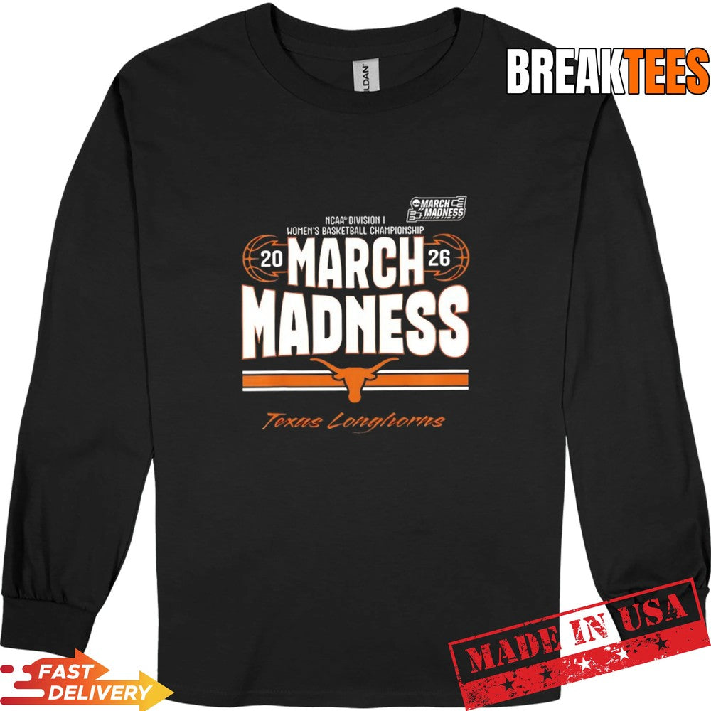 Texas Longhorns 2026 March Madness Women’s Basketball T-Shirt