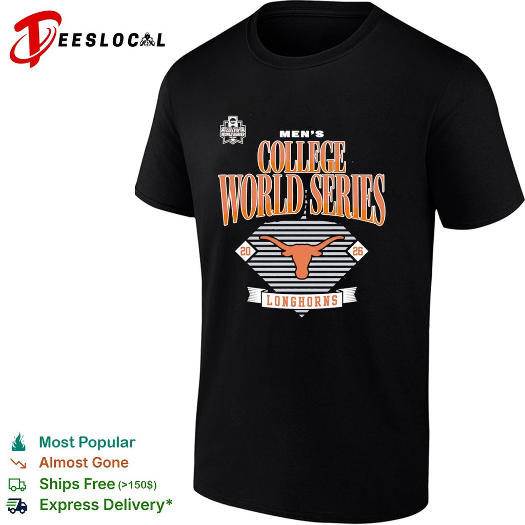 Texas Longhorns 2026 Men’s College World Series Omaha NCAA Baseball Logo Team shirt