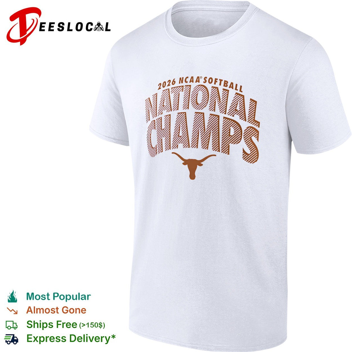 Texas Longhorns 2026 NCAA Softball National Champs Longhorn Logo shirt