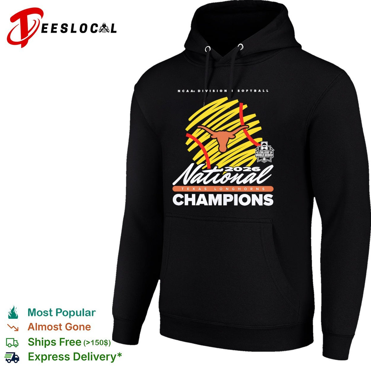 Texas Longhorns 2026 National Champions NCAA Division I Softball Women’s Series shirt