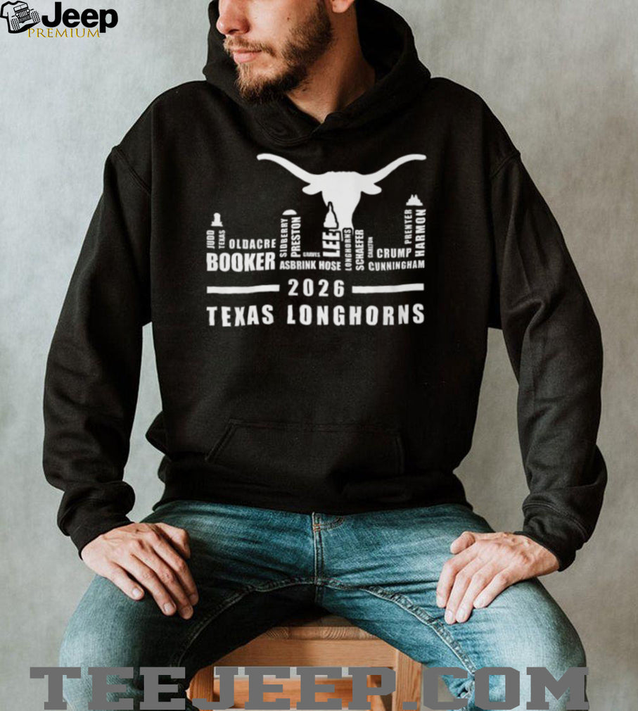 Texas Longhorns 2026 Roster Player Names Team Spirit T Shirt